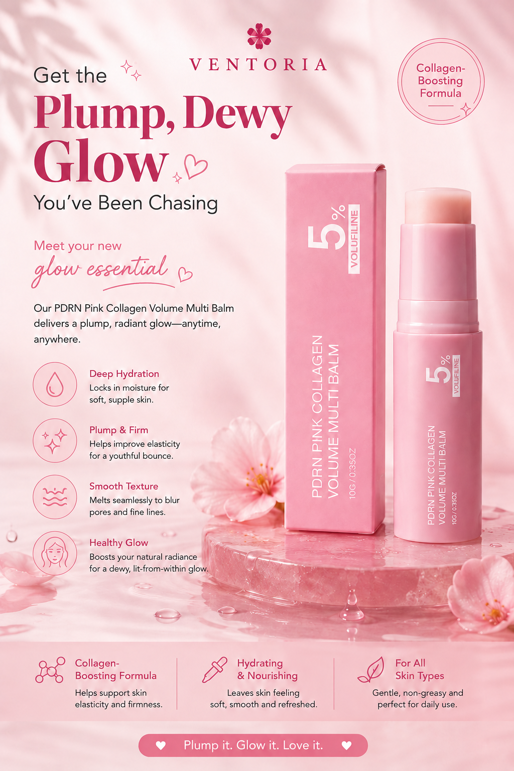 Korean PDRN Pink Collagen Volume Multi Balm